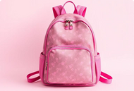 Patterned Pink Backpack